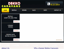 Tablet Screenshot of dekkocaravans.co.nz